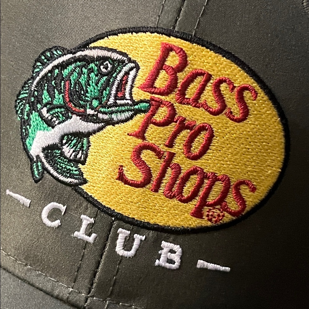 NWOT 🐠 BASS PRO SHOPS DARK GREEN ADJUSTABLE MESH TRUCKER HAT BASEBALL CAP Unisex - Picture 5 of 9